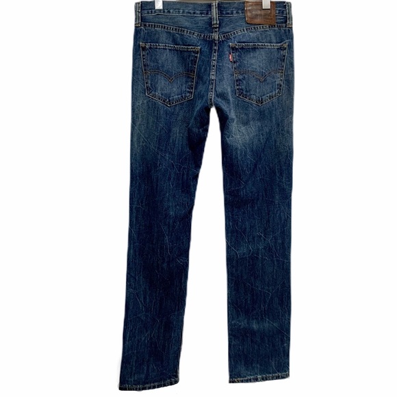 Levi’s Men's 511 Style Slim Fit Leg Denim Jeans Dark Wash Blue Size 31Wx32L EUC - Picture 4 of 11